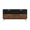 Armen Living Amigo Black Veneer and Walnut Wood Buffet LCAGBUWA - alternate 1